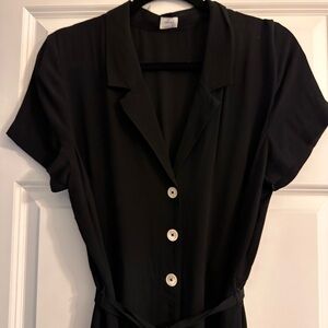 Aritzia Wilfred Shirt Midi dress - black - large